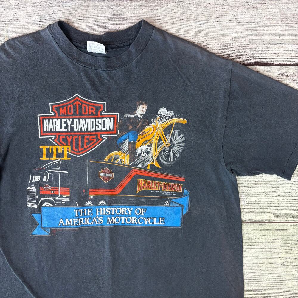 Vintage 1989 Harley Davidson Motorcycles The History Of Harley Davidson T-shirt